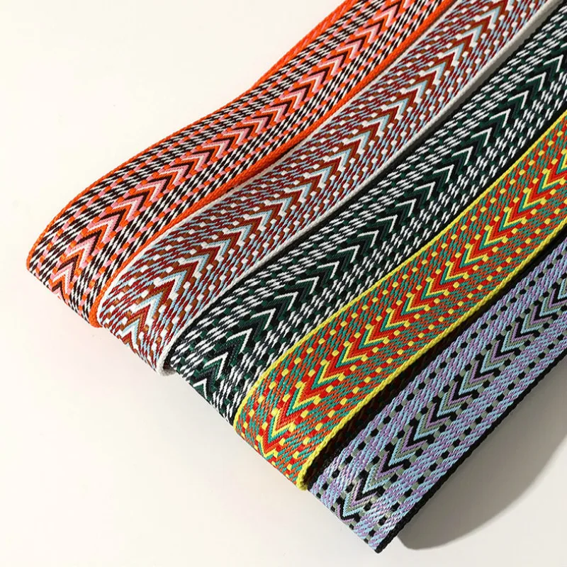 

3 метра DIY 38 мм широкий Цвет Толстая жаккардовая тесьма сумка ремень аксессуары для ремня