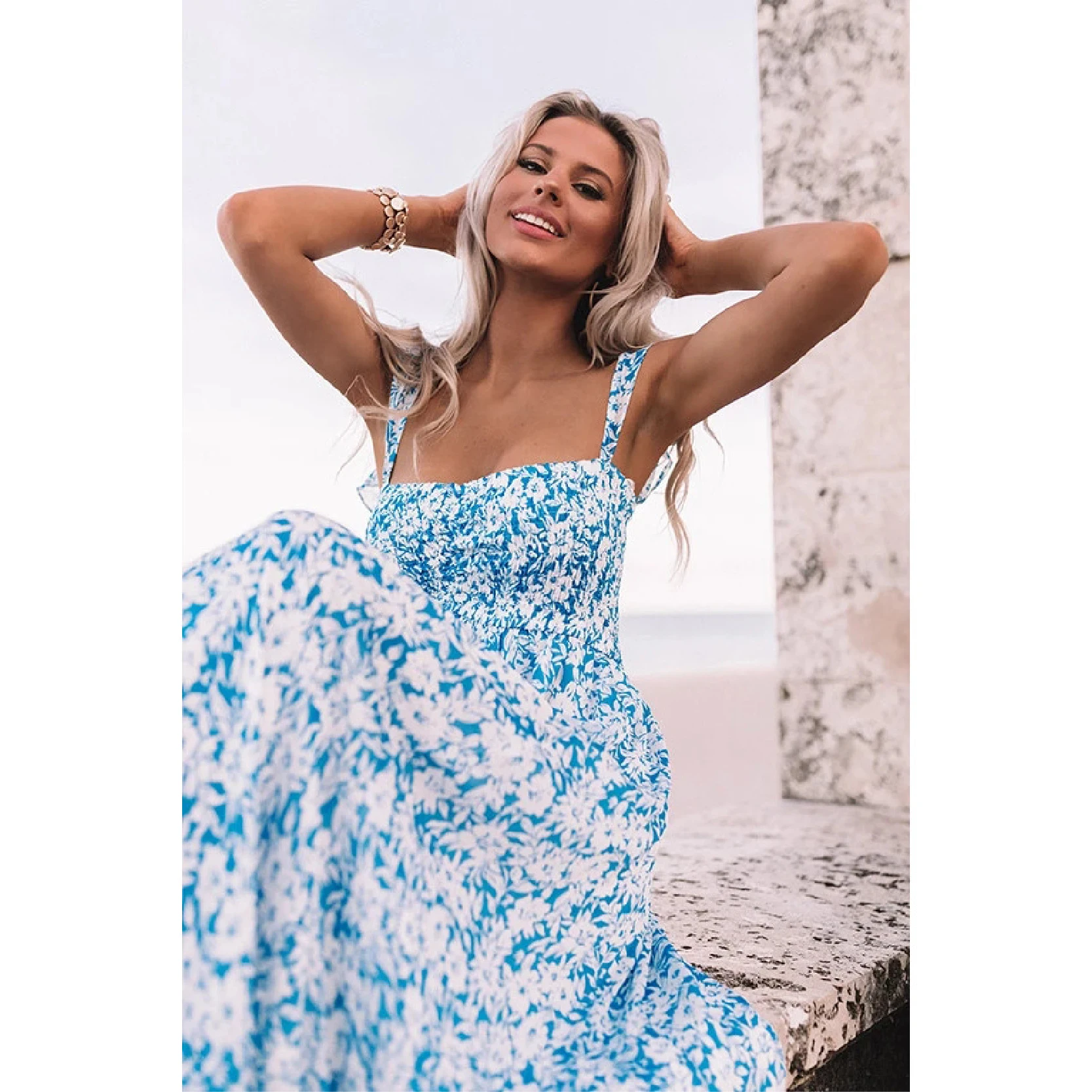 

women 2021 Ladies Dress Floral Summer New Arrival Casual Brand Sexy Sling Strapless Print Vacation for Women Party Classy Night