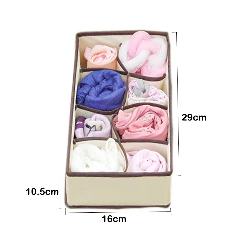 4 шт./компл. нетканый бежевый ящик для хранения нижнего белья контейнер ящика