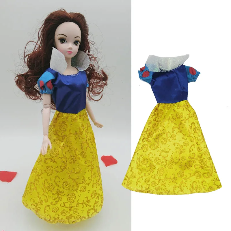 Платье принцессы Белоснежка косплей наряд для куклы Барби 1/6