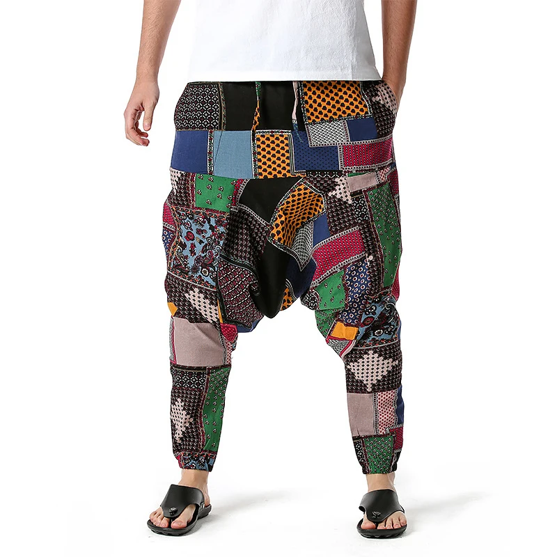 

Men Hiphop Causal Harem Pants Baggy Joggers Boho Summer Bohemian Nepal Pants Yoga Trousers Casual Vintage Hombre Trousers