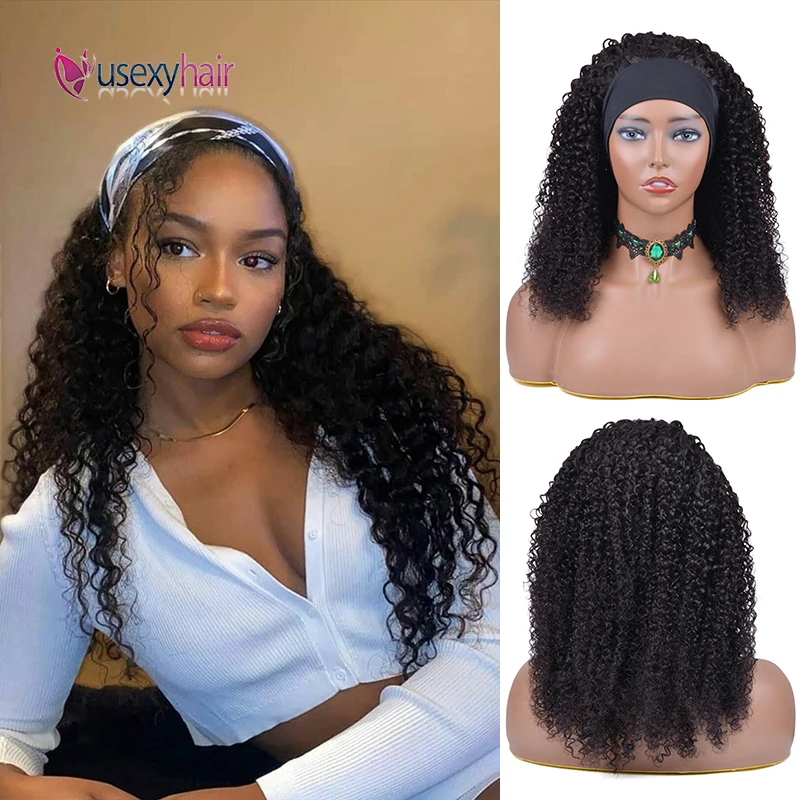 Лента для волос парики из натуральных черный Для женщин Brizilian Реми шарф половина