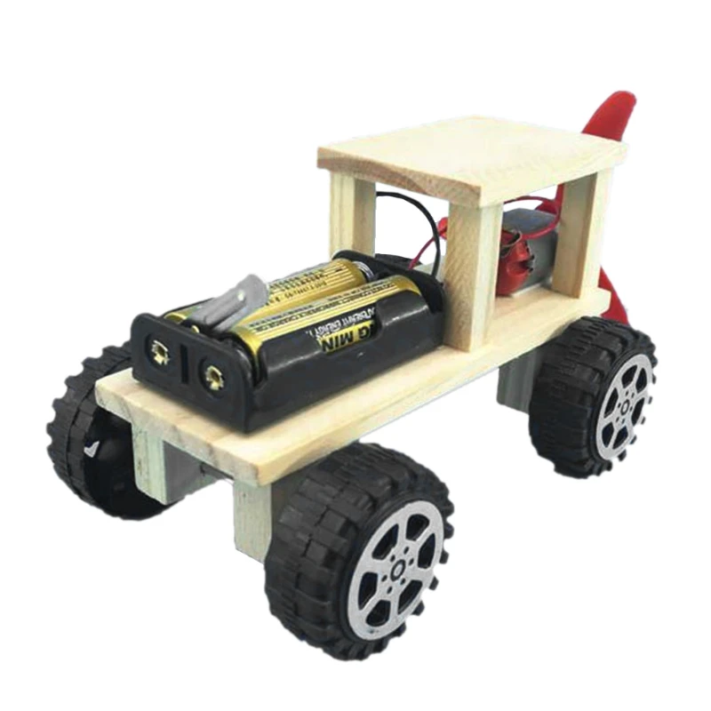 

Wooden Electric Car Plane Model DIY Handmade Kids Assembling Toys Science Kit