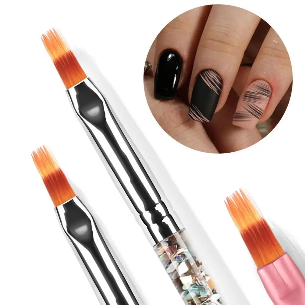 

1PC Crystal Acrylic Nail Art Brush No 8/10/12/14 UV Carving Liquid Glitter Pen Powder DIY Gel Liquid Nail Handle Drawing Br J3Q4