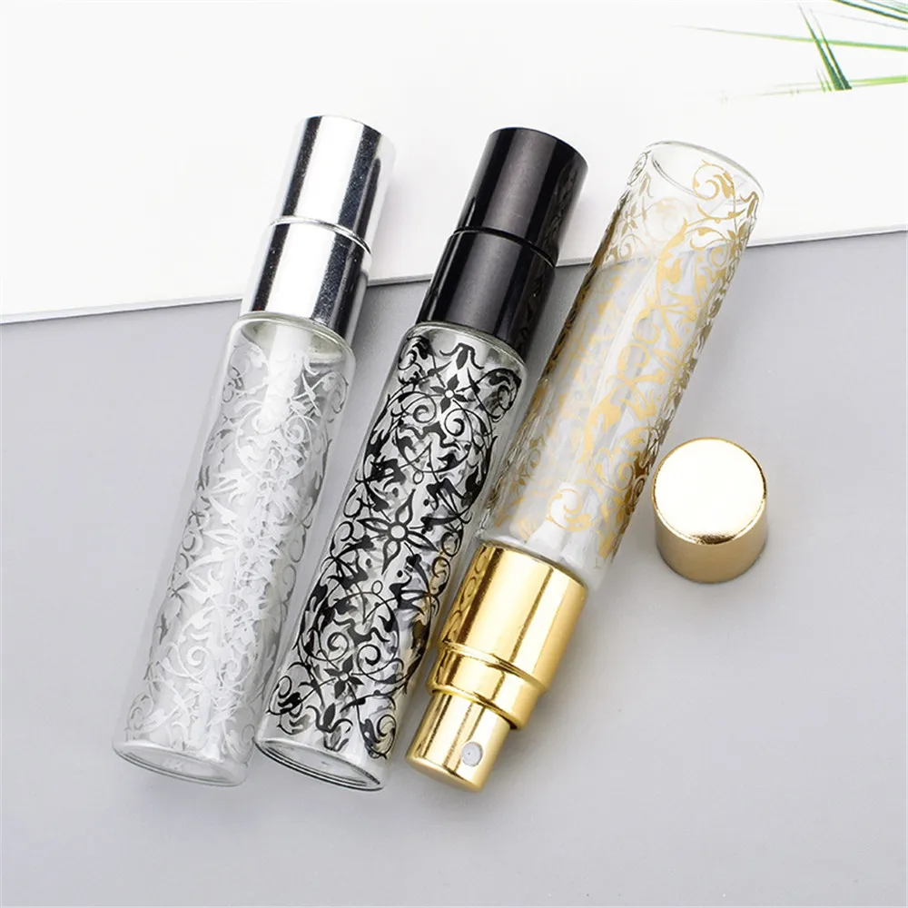 

Empty Glass Spray Bottle 10ml, Japan Flowers Printed Perfume Atomizer Bottle Refillable Portable Perfume Bottle Fine Mist Spray