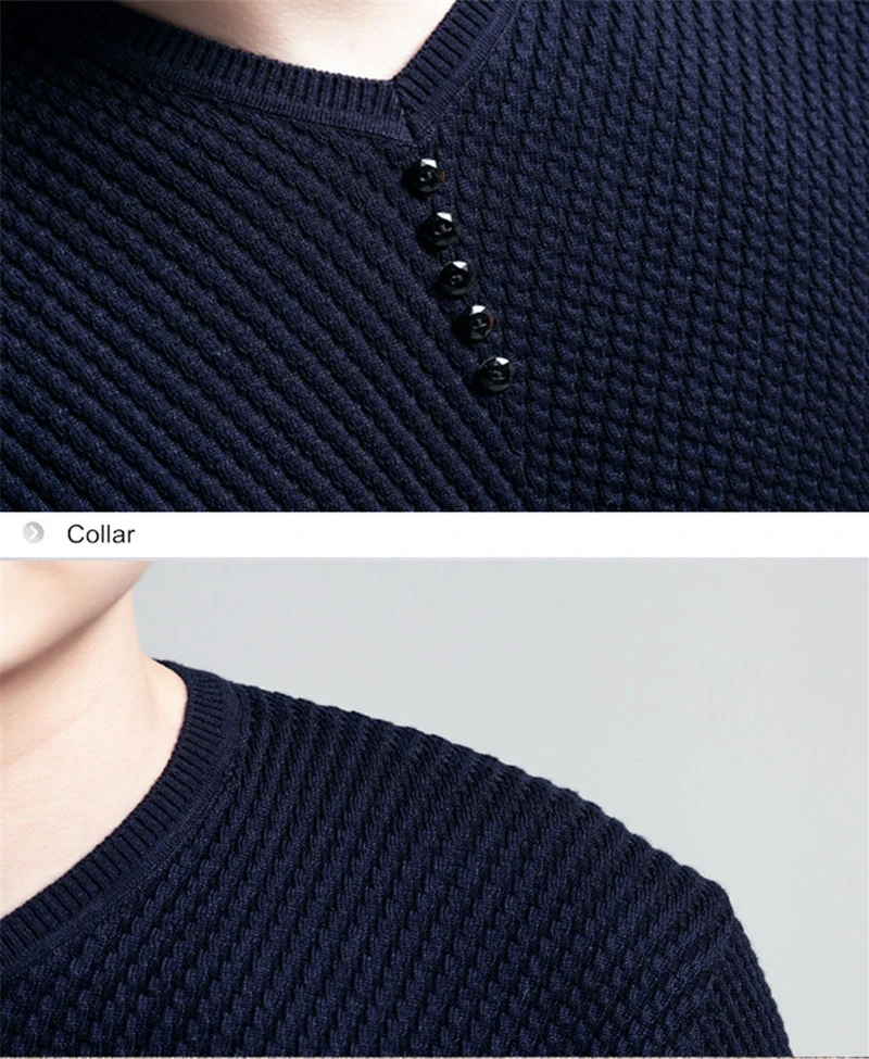 Мужской свитер Повседневный пуловер с v образным вырезом Мужская Осенняя