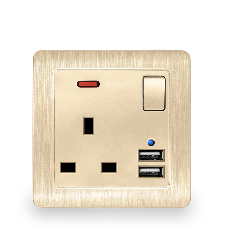 Настенная розетка двойной usb порт для зарядки настенная W/ 13A электрическая