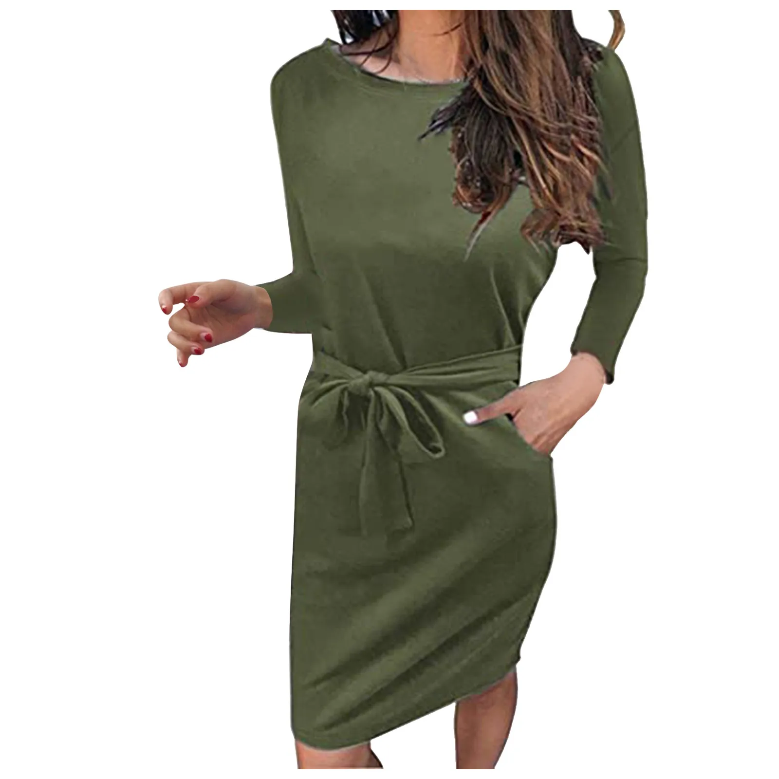 

2021 New Fashion Dress Summer Women Beach Round Neck Sundress Long Sleeve Casual Loose Tank Shredded Milk Dress Женское платье