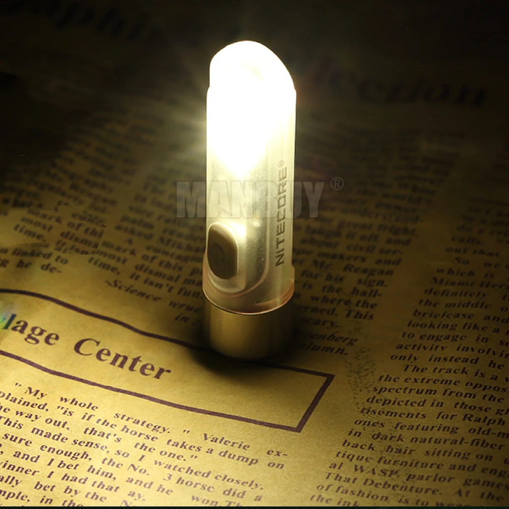 2021 NITECORE TIKI GITD голубой мини футуристический брелок Светильник светится в темноте