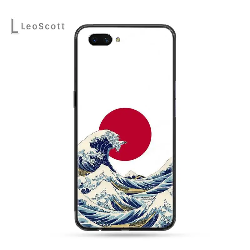 

Ocean Waves Japanese Phone Case For OPPO F 1S 7 9 K1 A77 F3 RENO F11 A5 A9 2020 A73S R15 REALME PRO