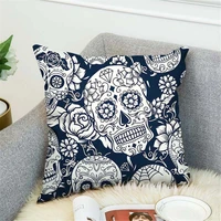fashion cushion covers 4545cm pillow coussin sofa vintage skull pillowcase geometric nordic