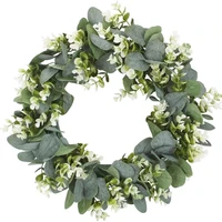 artificial plants plastic simulated eucalyptus wreath background wall window door hanging home decor wedding party supplies gift