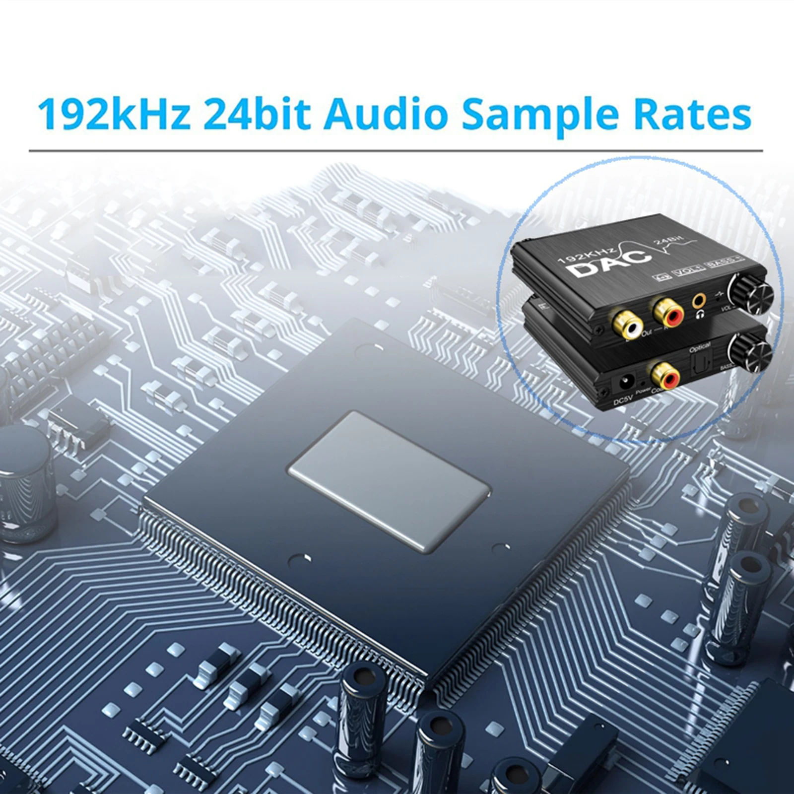 

Digital To Analog Audio Converter DAC Optical Coaxial 3.5mm for PS3/PS4