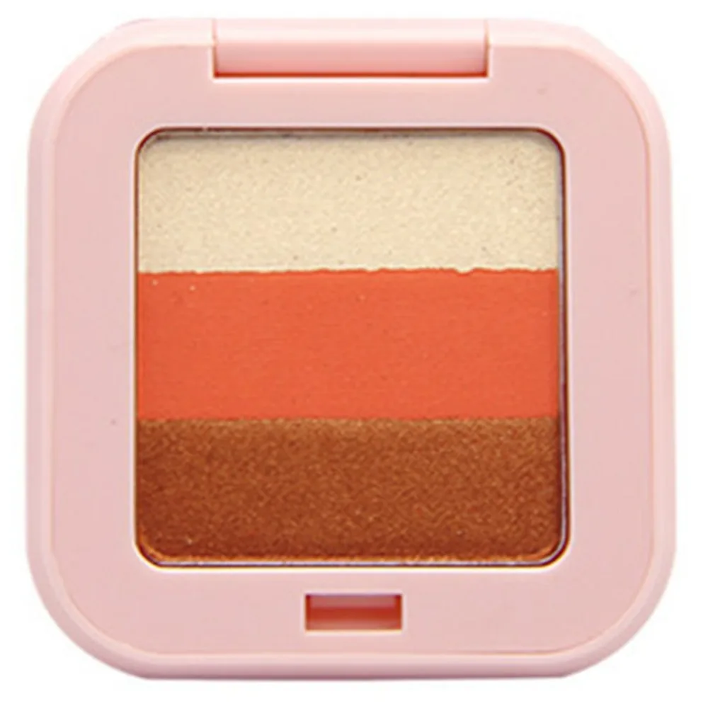 Cross-border make-up tray NOVO5210 three-color gradient eye shadow Student mermaid powder earth-colored disc pearl |