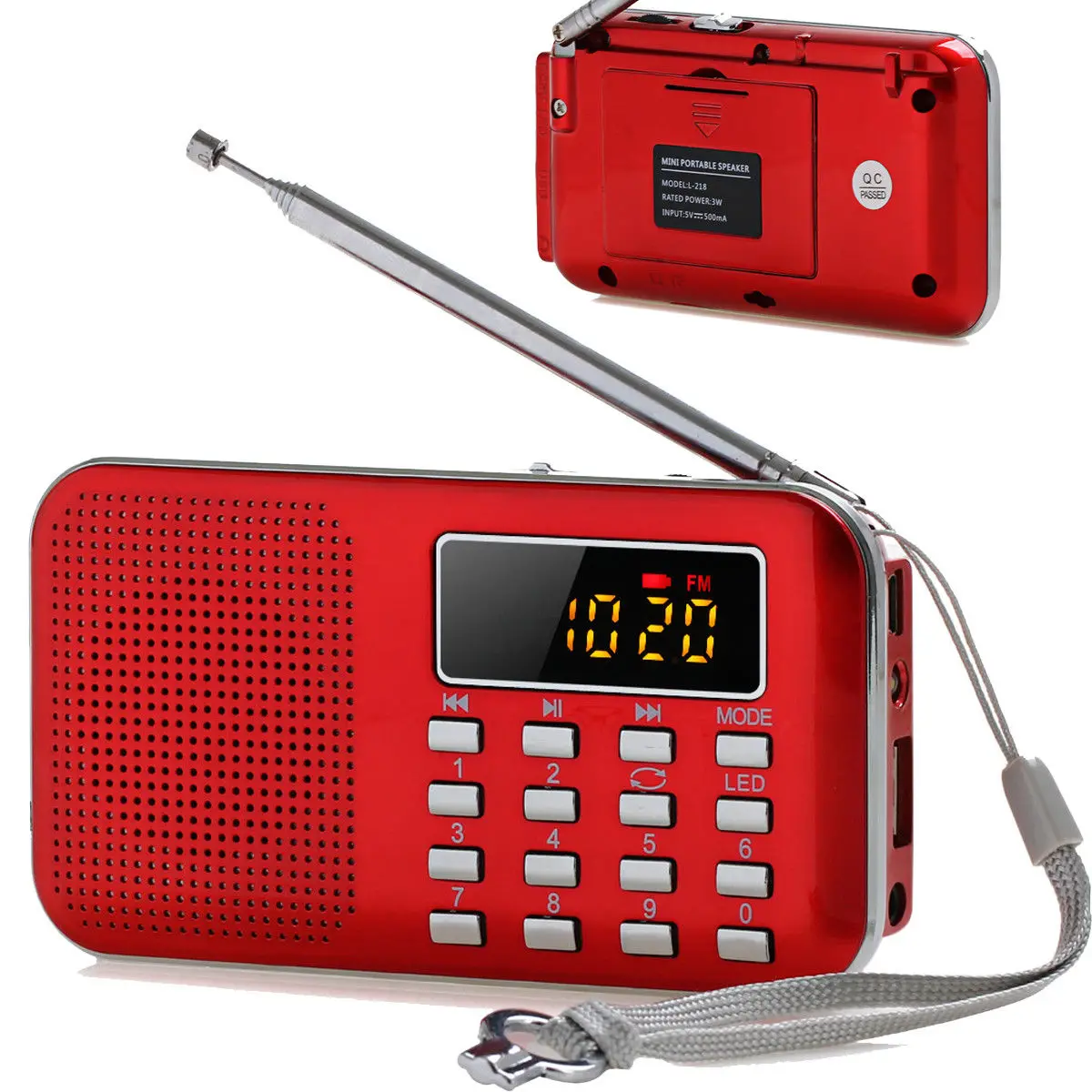 

Radio FM Dab AM Digital Portable Mini Retro Mp3 Speakers WS Pocket World Band Receiver Speaker AUX USB TF LED Laptop Antenna