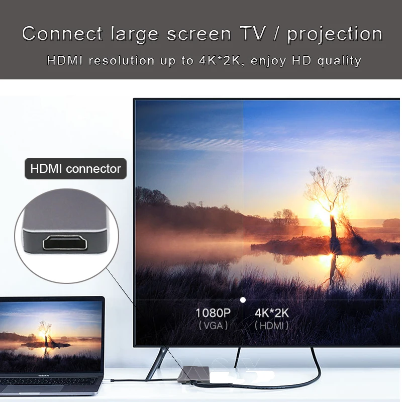 Концентратор BKSCY Type C Usb на HDMI 4K адаптер для SD/TF карт конвертер USB 3 0 концентратор