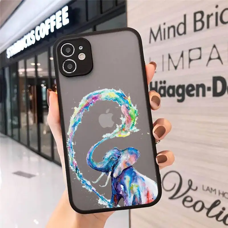 

Elephant Girl art design luxury Phone Case cover matte transparent For iphone 7 8 11 12 plus mini x xs xr pro max cover