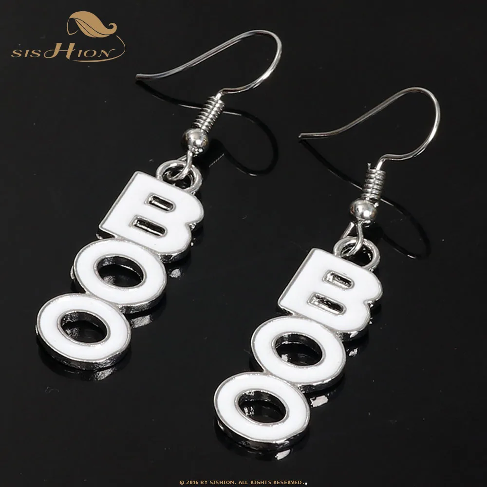 SISHION Панк ювелирные изделия Haloween серьги Тыква Новые забавные летучая мышь паук