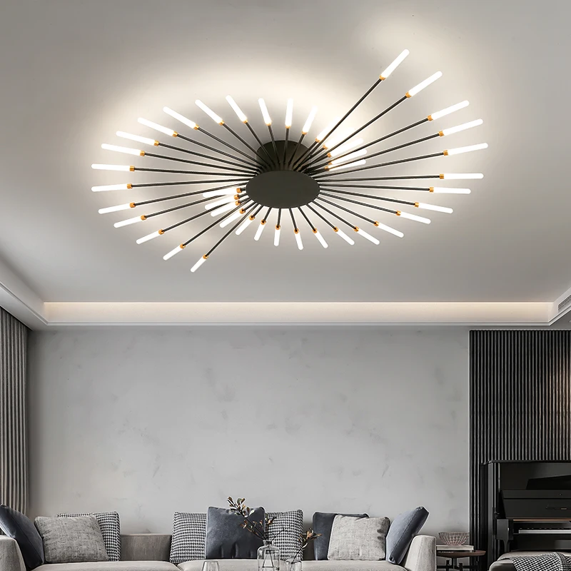 $58.48 Modern firework ceiling lamp study room living room bedroom kitchen ceiling hall gloss interior decoration lighting chandelier
