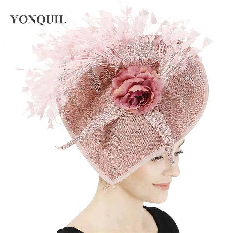 

Derby Fashion Big Hat Fascinators Headband With Flower Party Tea Fedora Caps Gorgeous Ladies Women Wedding Chapeau Hats