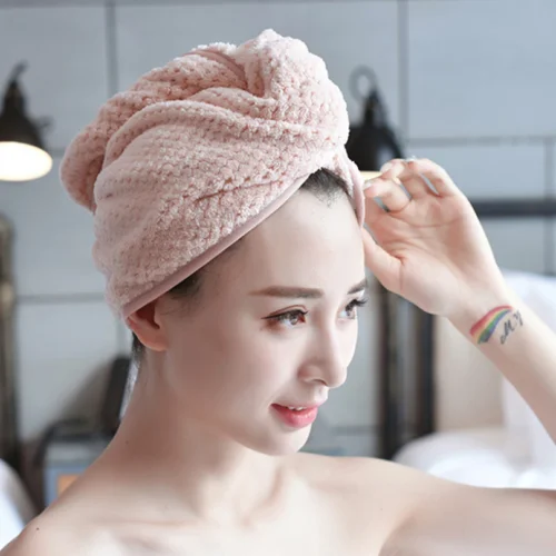 Magic Microfiber Hair Fast Drying Dryer Towel Bath Wrap Hat Quick Cap Turban Dry | Дом и сад