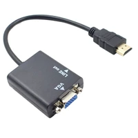 1080p hd to vga adapter cable portable video converter cord computer to screen mini video audio adapter