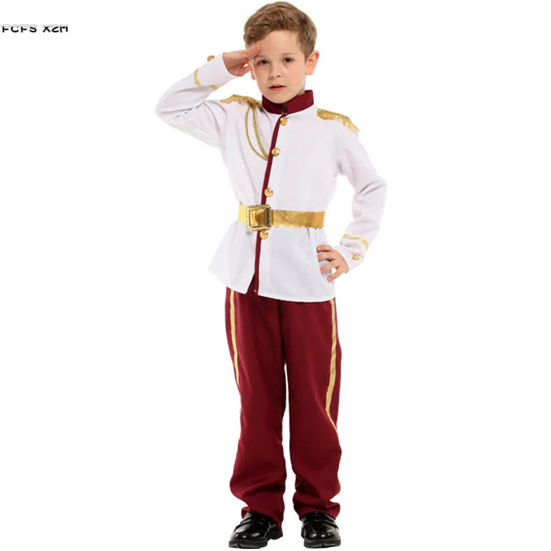 

M-XL Boys Soldier Uniform Cosplay for Kids Halloween Children Army Officer Costumes Carnival Purim parade Masquerade party dress