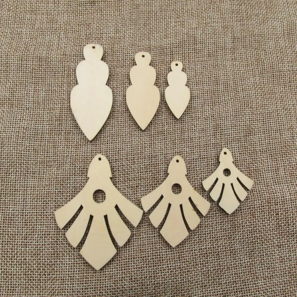 Незавершенные деревянные серьги сделай сам заготовки форма пера заготовка из