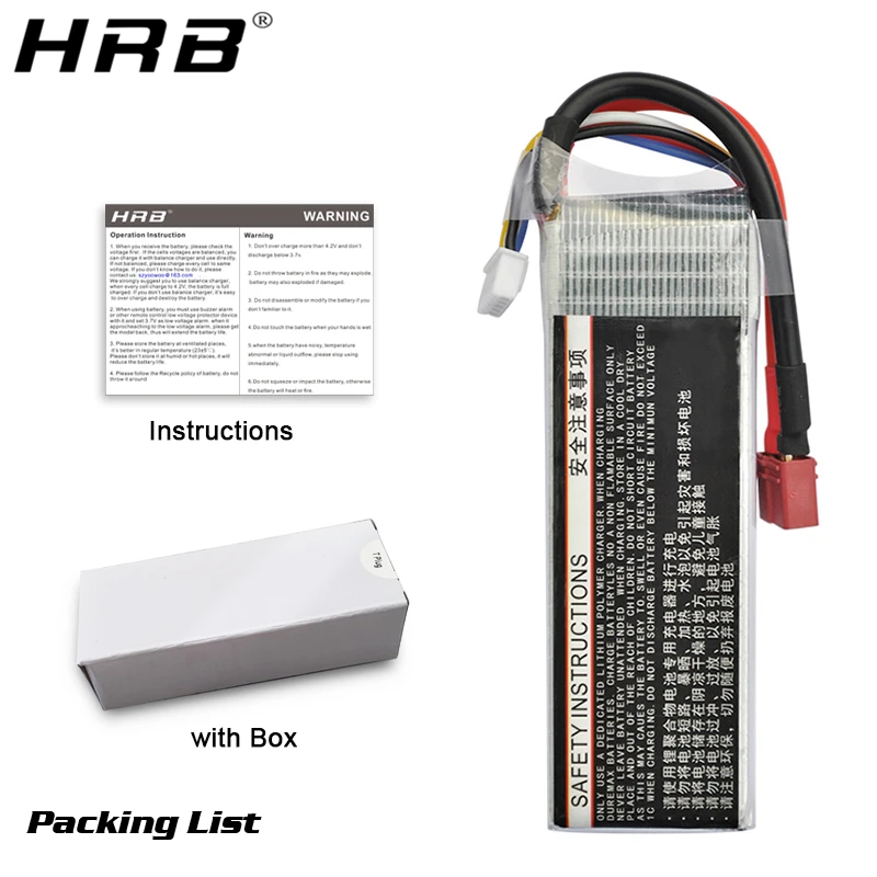 HRB 2S 7 4 V 5000mah литий-полимерный Батарея 50C для RC Evader BX автомобиля Tracxas слэш Багги