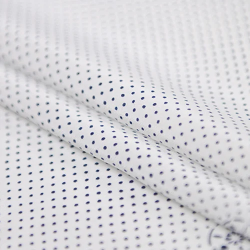Мини узор в горошек на белом шелковом крепе из шелковой ткани SCDC1037|Ткань| |
