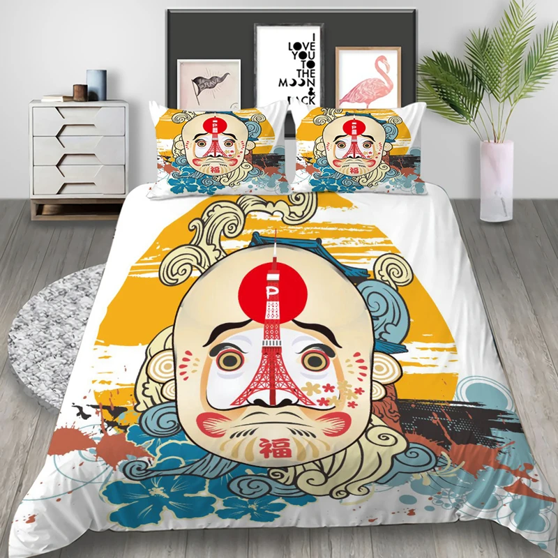 Новое поступление японский комплект постельного белья Ukiyoe с 3D принтом