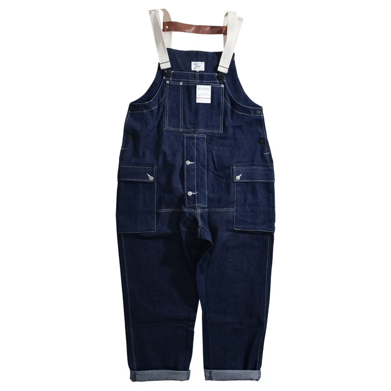 

Denim Jumpsuit Men's Trendy Overalls For Men Jeans Pants Fashion Streetwear Male Cargo Loose Rompers One Piece Trousers Workwear