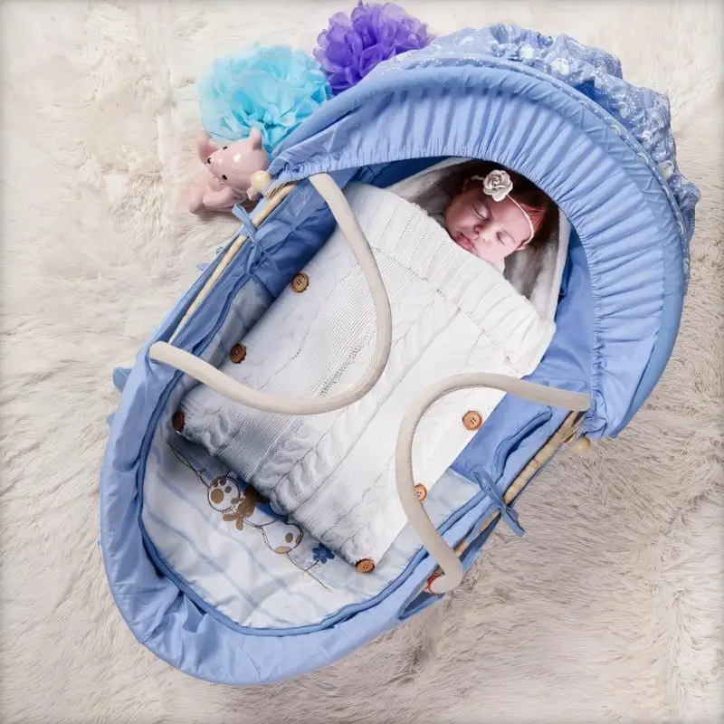Newborn Warm Sleeping Bag Baby Boy Girl Knit Crochet Swaddle Wrap Swaddling Blanket Kids Bedding Winter Dropshipping | Мать и ребенок