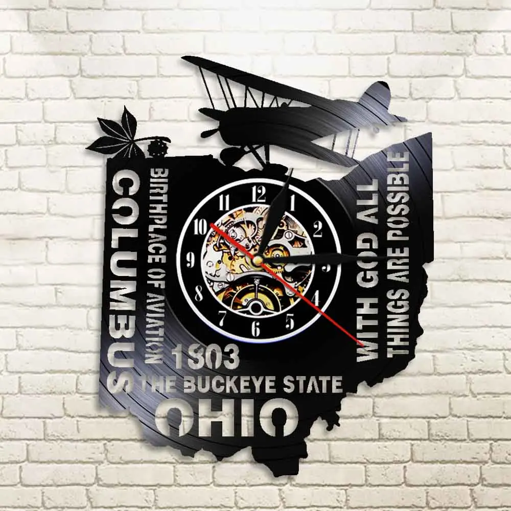 Настенные часы Buckeye State Ohio с изображением бога все возможные вещи место рождения