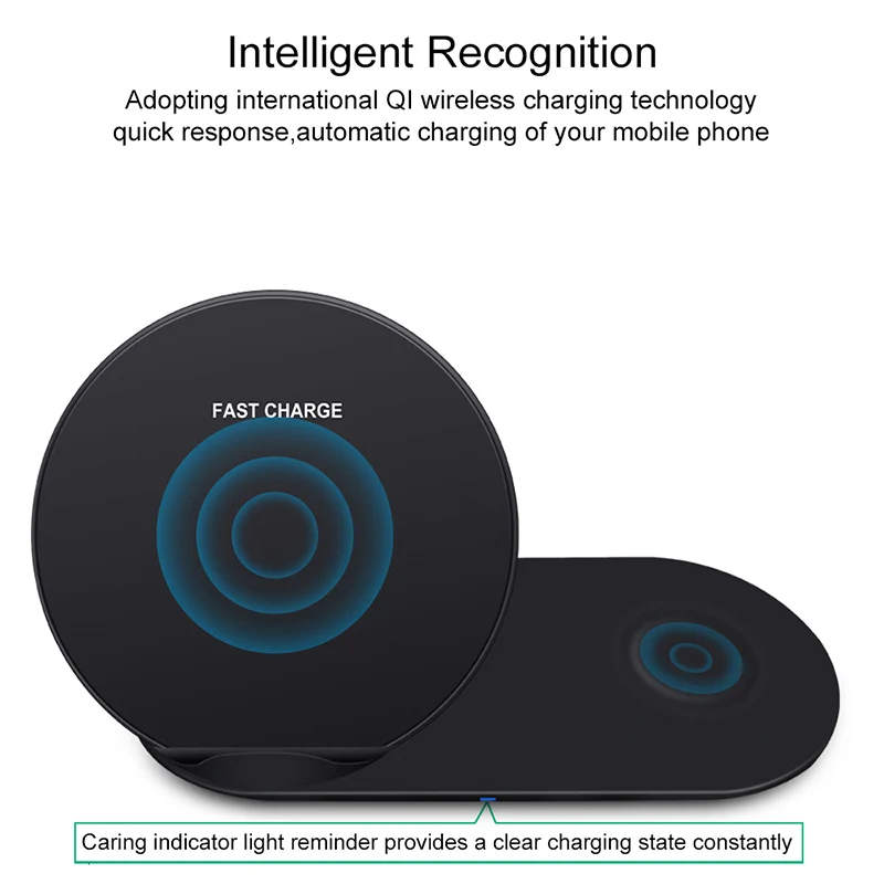 Беспроводное зарядное устройство 2 в 1 для Galaxy Note 10 + 9 8 S10 S9 S8 Plus быстрая