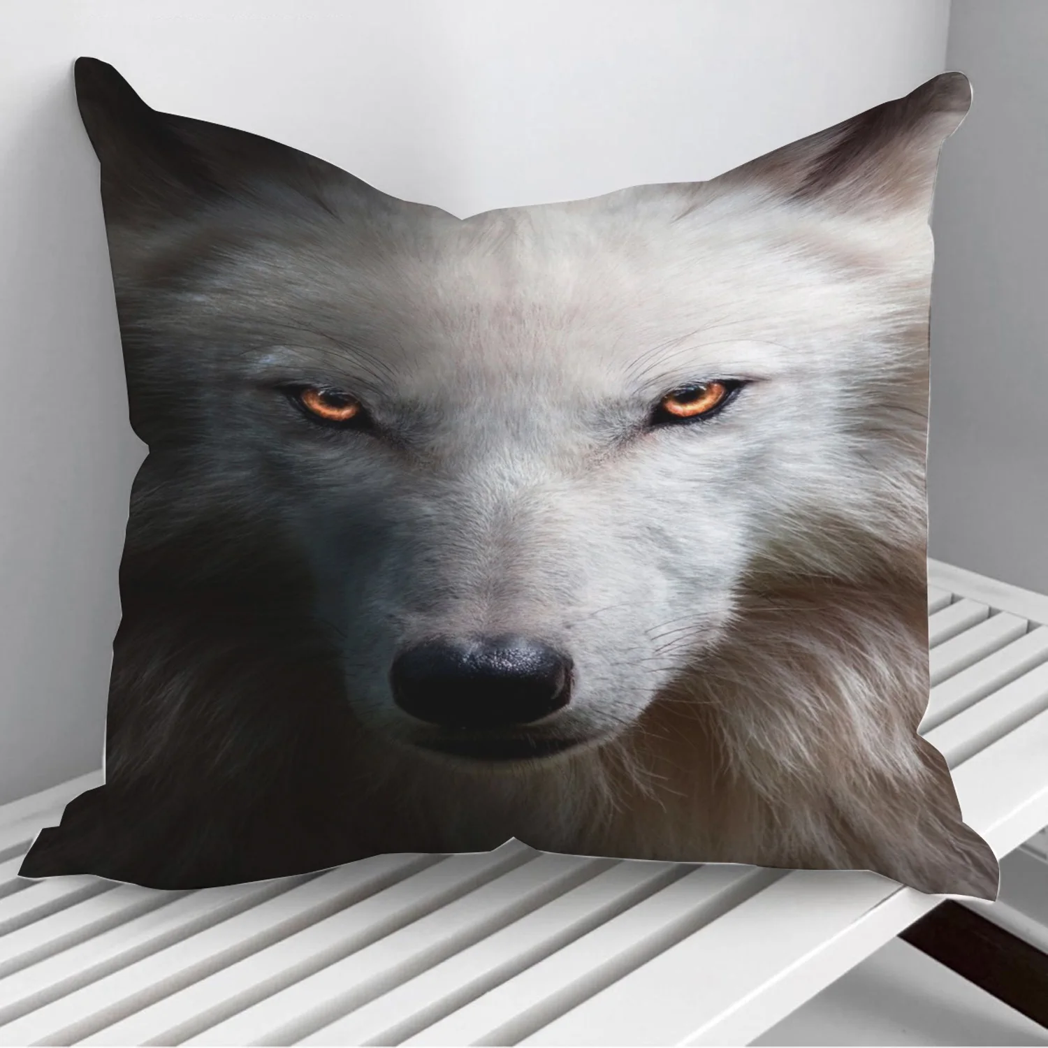 

Диванная подушка с лицом злого волка с красными глазами, Наволочка на диван, домашний декор, 45*45 см, 40*40 см, Подарочная наволочка, наволочка, П...