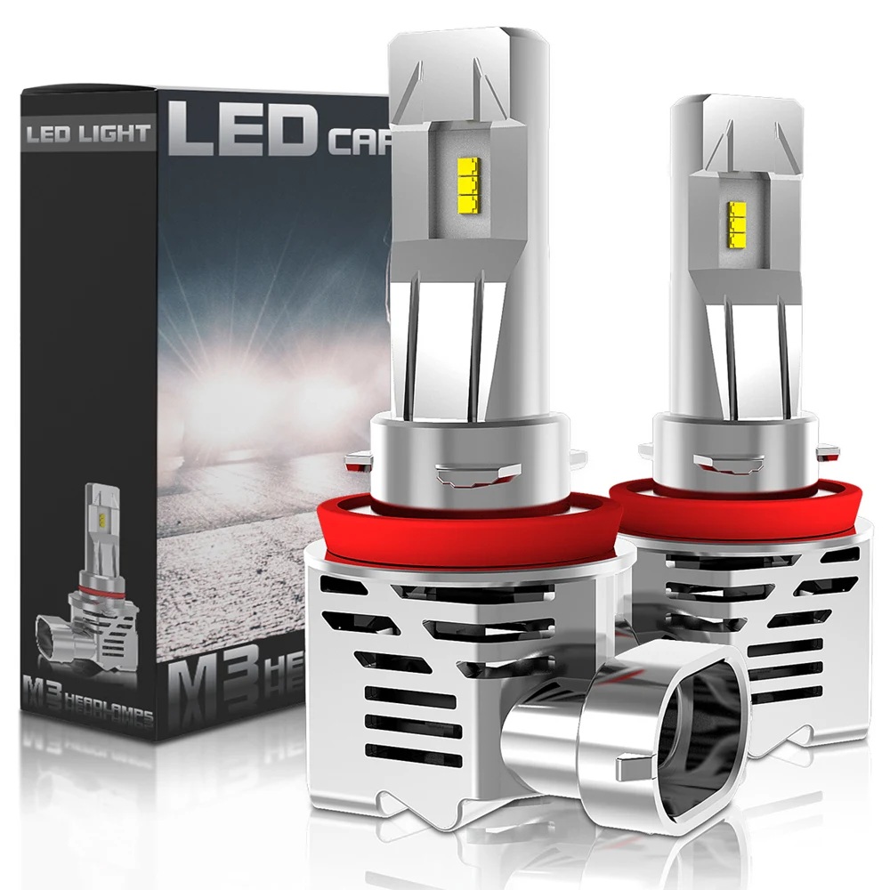 Мини лампы для автомобильных фар H11 Led H7 H4 2 шт. H8 H9 H16JP 9005 9006 H1 H3 55 Вт 10000LM 6000K 12 В