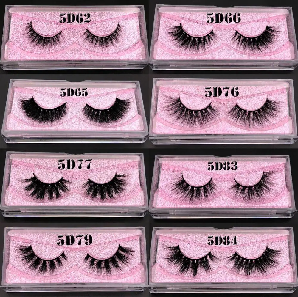5D норковые ресницы полоски натуральный 3D русский объем Искусственные