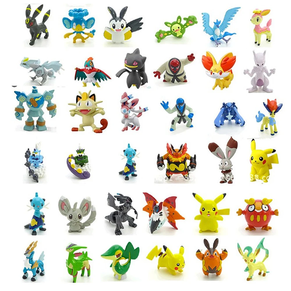 

Tomy-конструктор с фигурками из м/ф “Покемон” модель украшения-игрушки коллекция измерений в пределах 2-3 см Pokmon аниме Рисунок Топ загруженны...