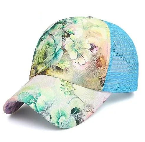 

Denim Baseball Cap Men Women Embroidery mesh flower Snapback Hat Casquette Summer Sports USA Hip Hop Cap Gorras
