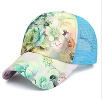 denim baseball cap men women embroidery mesh flower snapback hat casquette summer sports usa hip hop cap gorras