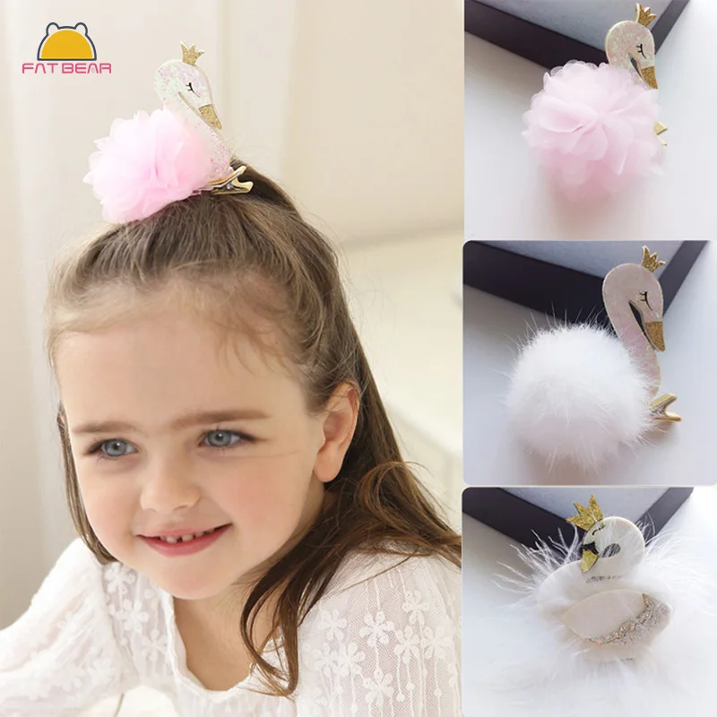 1 шт. заколки для волос с мультяшным единорогом блестящие лебедем и фламинго