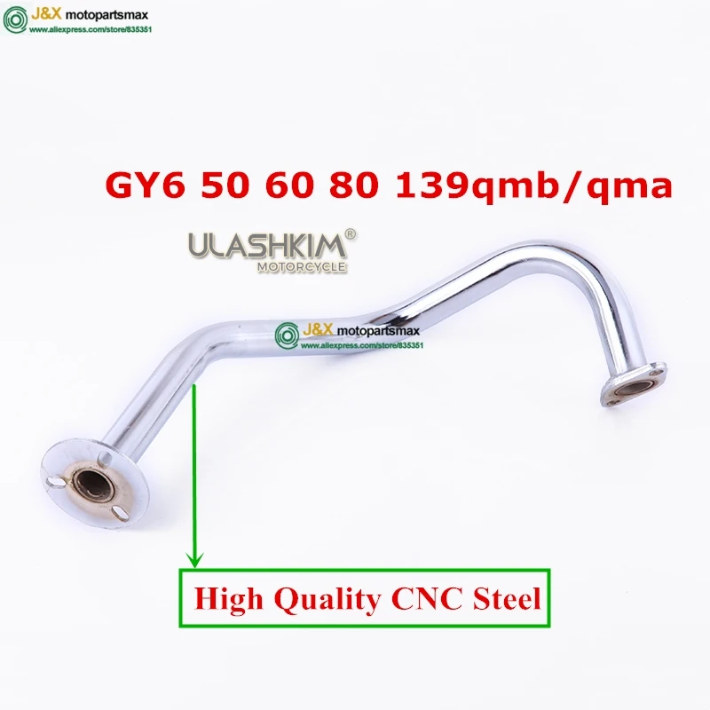 GY6 50cc 139qmb 139qma контактная труба выхлопная труба универсальный скутер мотоцикл глушитель контактная труба для двигателя GY6 50 80