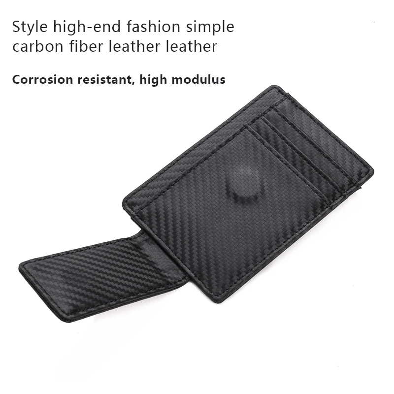 Мужской кошелек из углеродного волокна KEEBREAK FRID тонкий натуральной кожи с