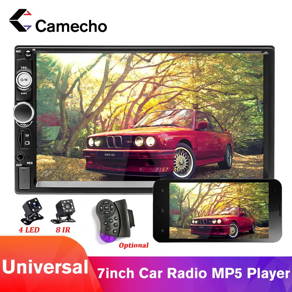 Автомагнитола Camecho 2 Din 7 &quot Bluetooth стерео мультимедийный плеер Авторадио MP3 MP5