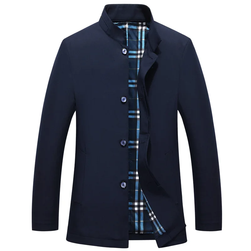 

1813 New Middle-aged Men's Jacket Dad Spring and Autumn Clothes thin Business and Leisure jacket Coat