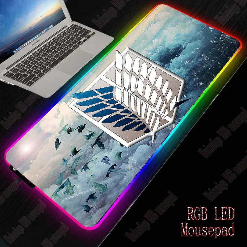XGZ для косплея по аниме атака на Титанов (RGB компьютер Мышь pad светодиодный