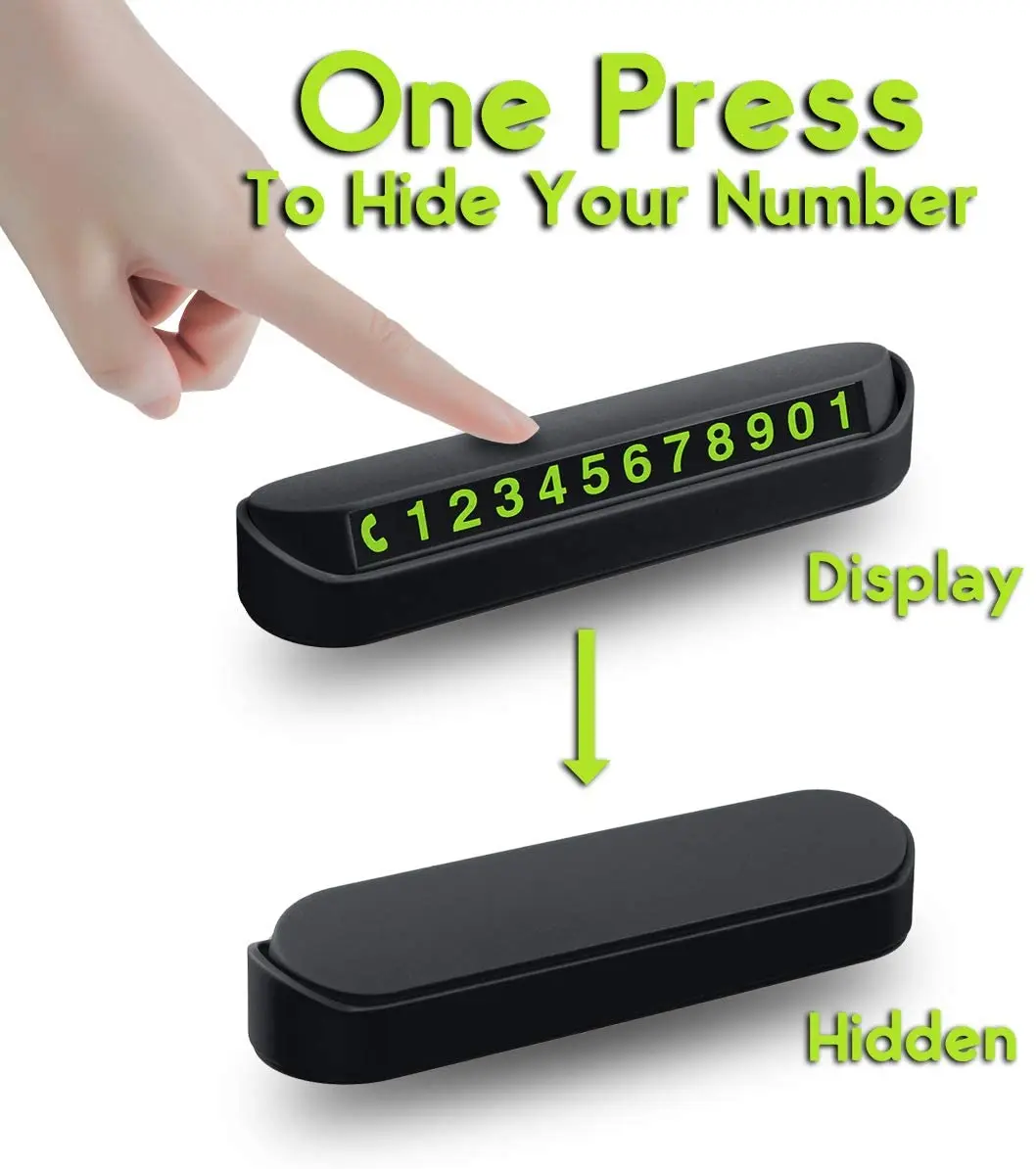 Sell Like Hot Luminous Car Temporary Parking Card Magnetic Phone Number Hidden Telephone Plate Auto Park Stop Access | Автомобили и