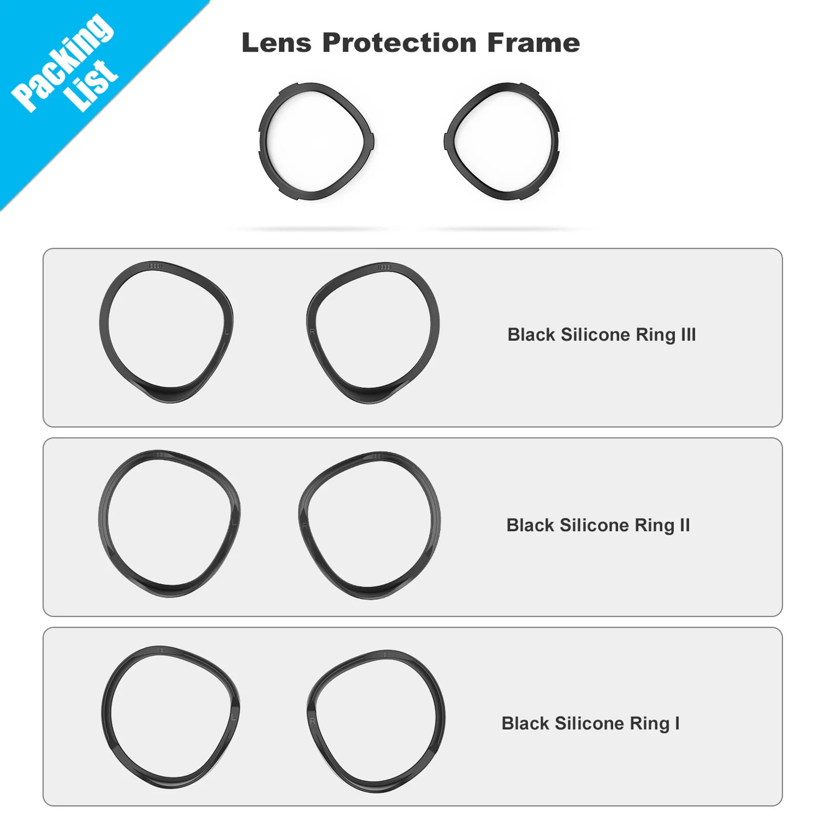 

Anti-Scratch Ring Protecting Myopia Glasses From Scratching VR Headset Lens For Oculus Quest 2 Quest , Rift S Vr Accessories