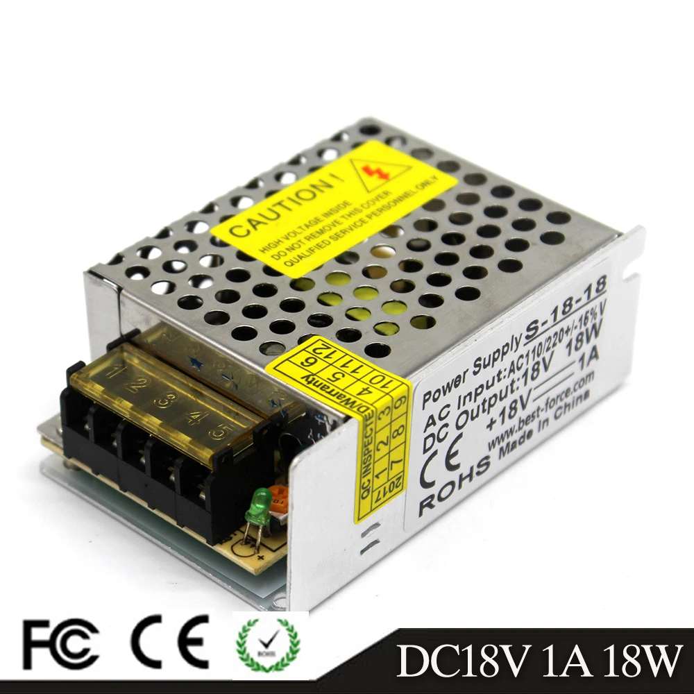 Источник питания постоянного тока 18 в 1A Вт драйвер преобразователь адаптер